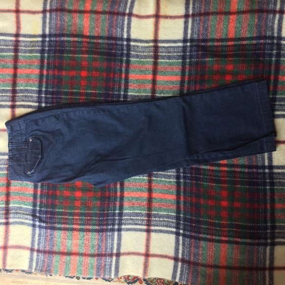 Ann Taylor Dark Blue Cropped Straight Leg Jeans - Picture 7 of 7
